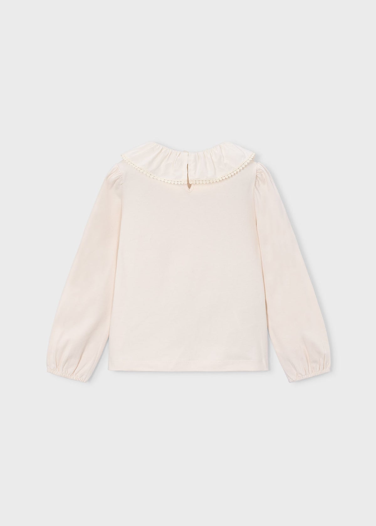 Girl ruffled neck blouse