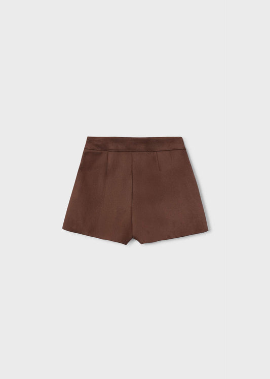 Girl suede effect Bermuda shorts