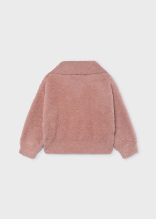 Girl zip-up knit jacket