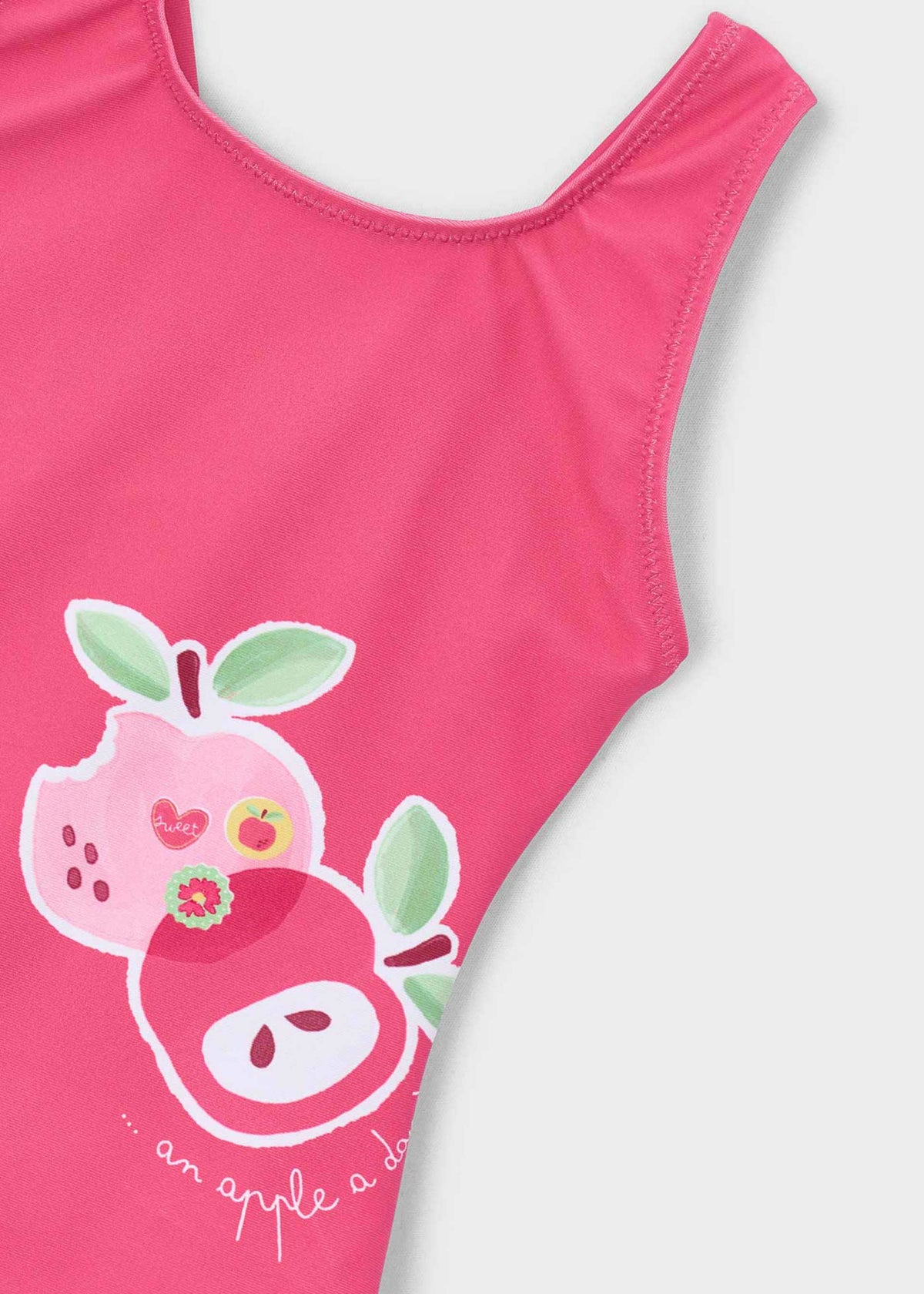 Girls' apple-print swimsuit