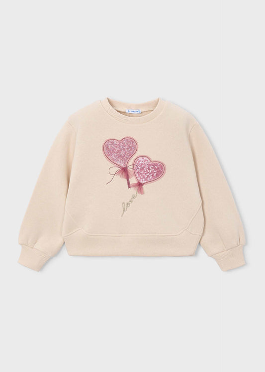 Girls' appliqué sweatshirt