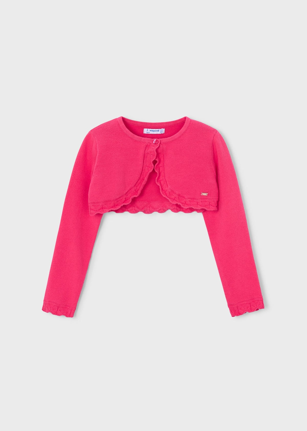 Mädchen-Bolero-Strickjacke, Basic