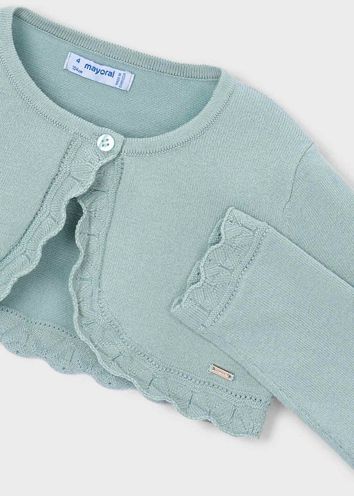 Mädchen-Bolero-Strickjacke, Basic