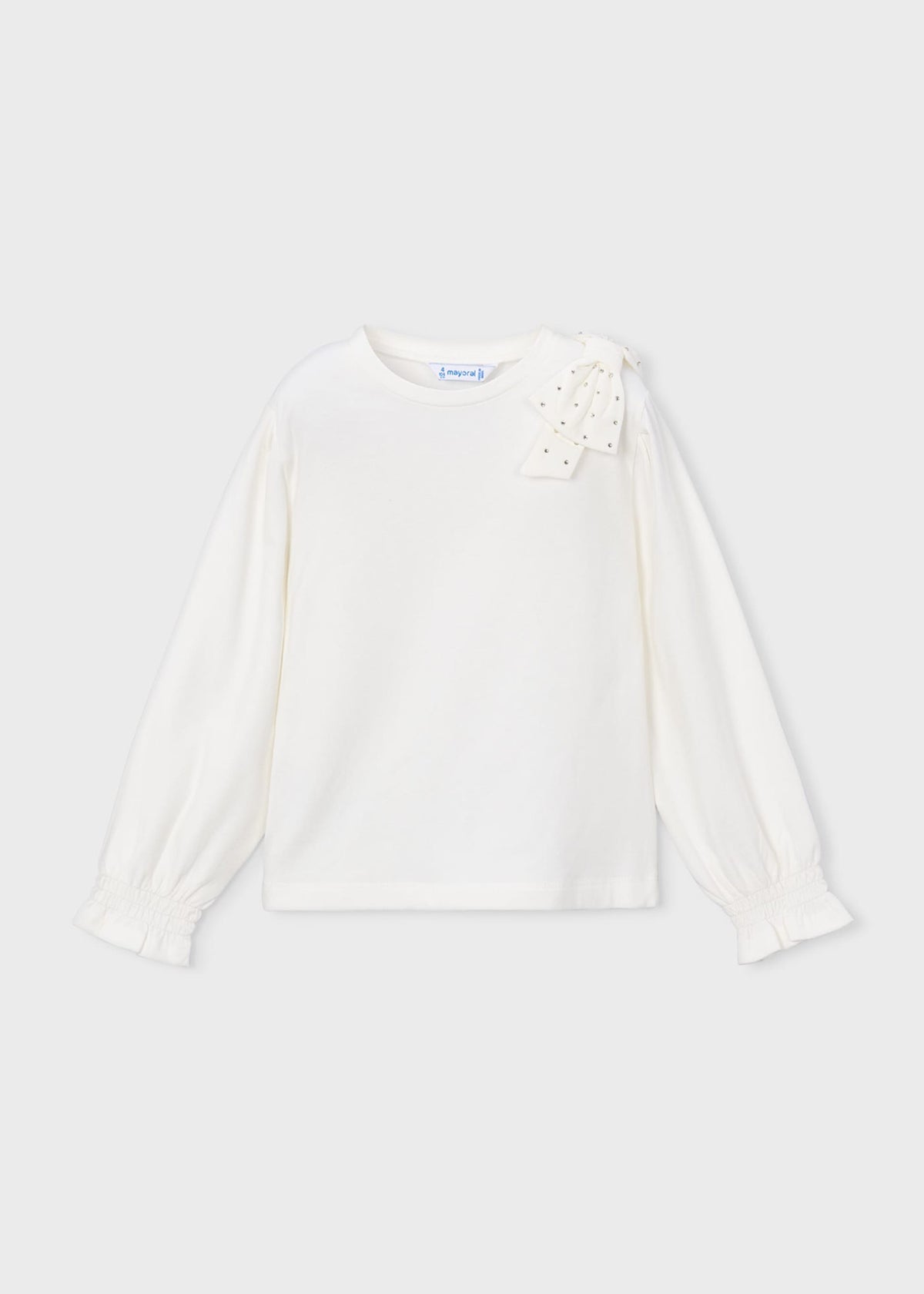 Girls' bow-tie T-shirt