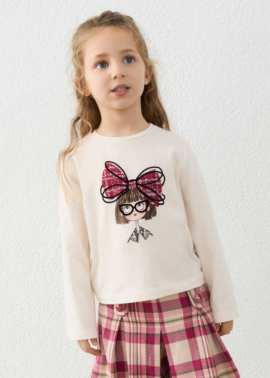 T-Shirt mit Schleife für Mädchen