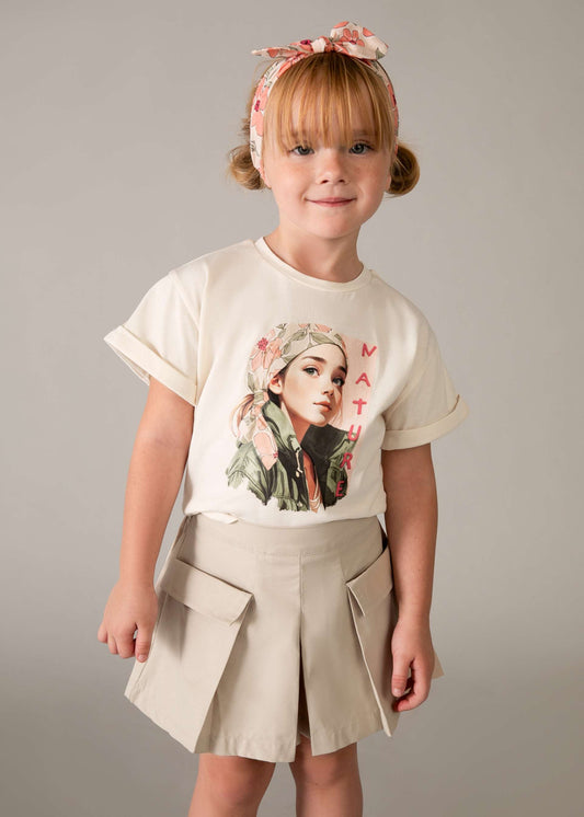Girls' cargo skirt trousers