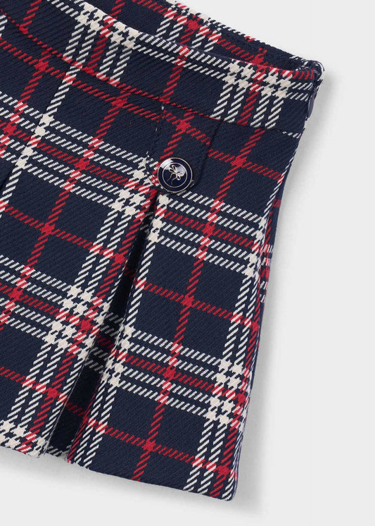 Girls' checked Bermuda shorts