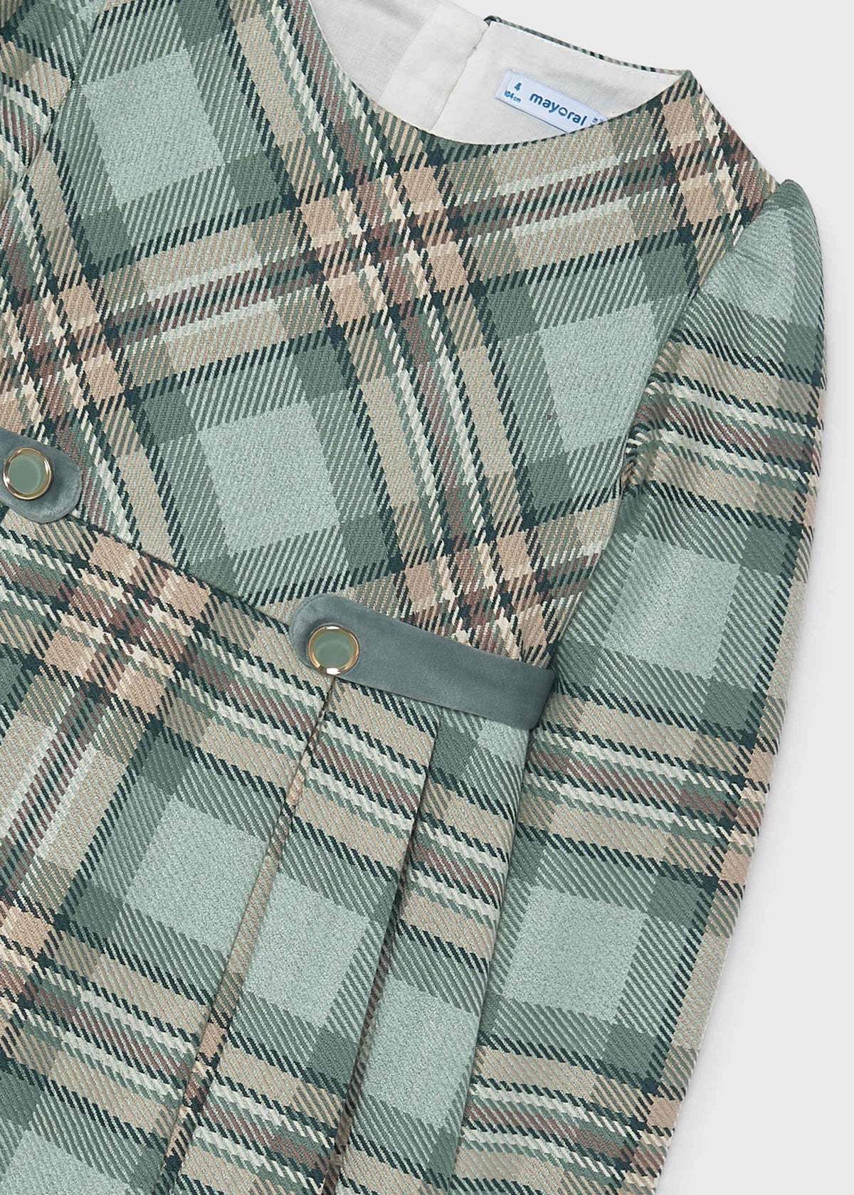 Girls' checked dress