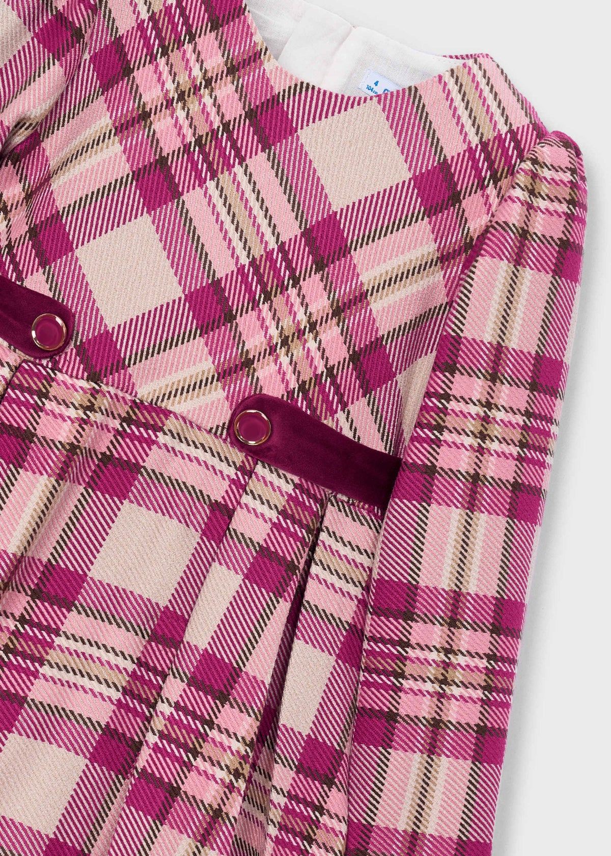 Girls' checked dress