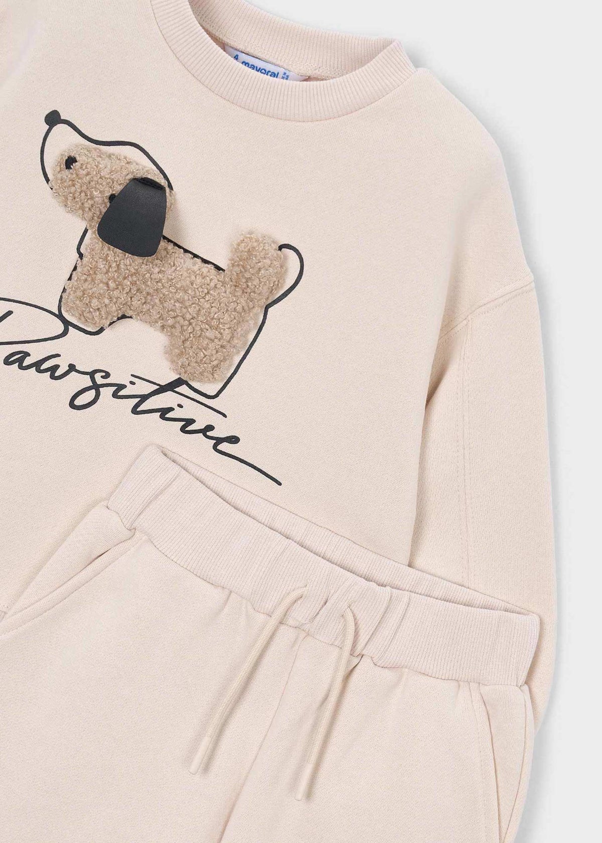 Girls' dog-themed tracksuit