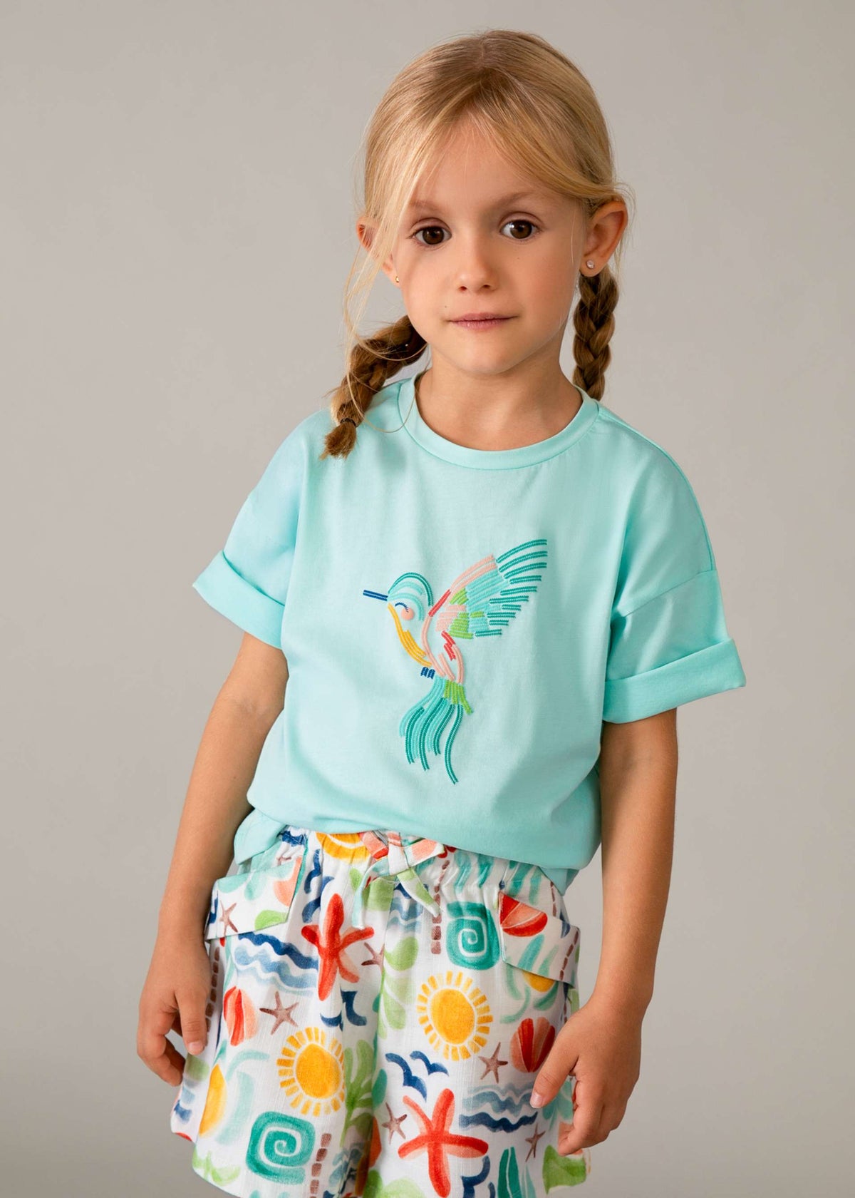 Girl's drop shoulder T-shirt