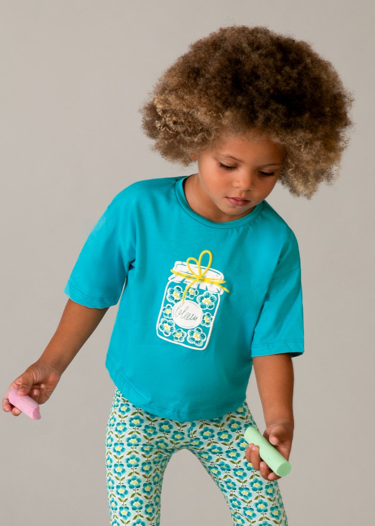 Girl's drop shoulder T-shirt