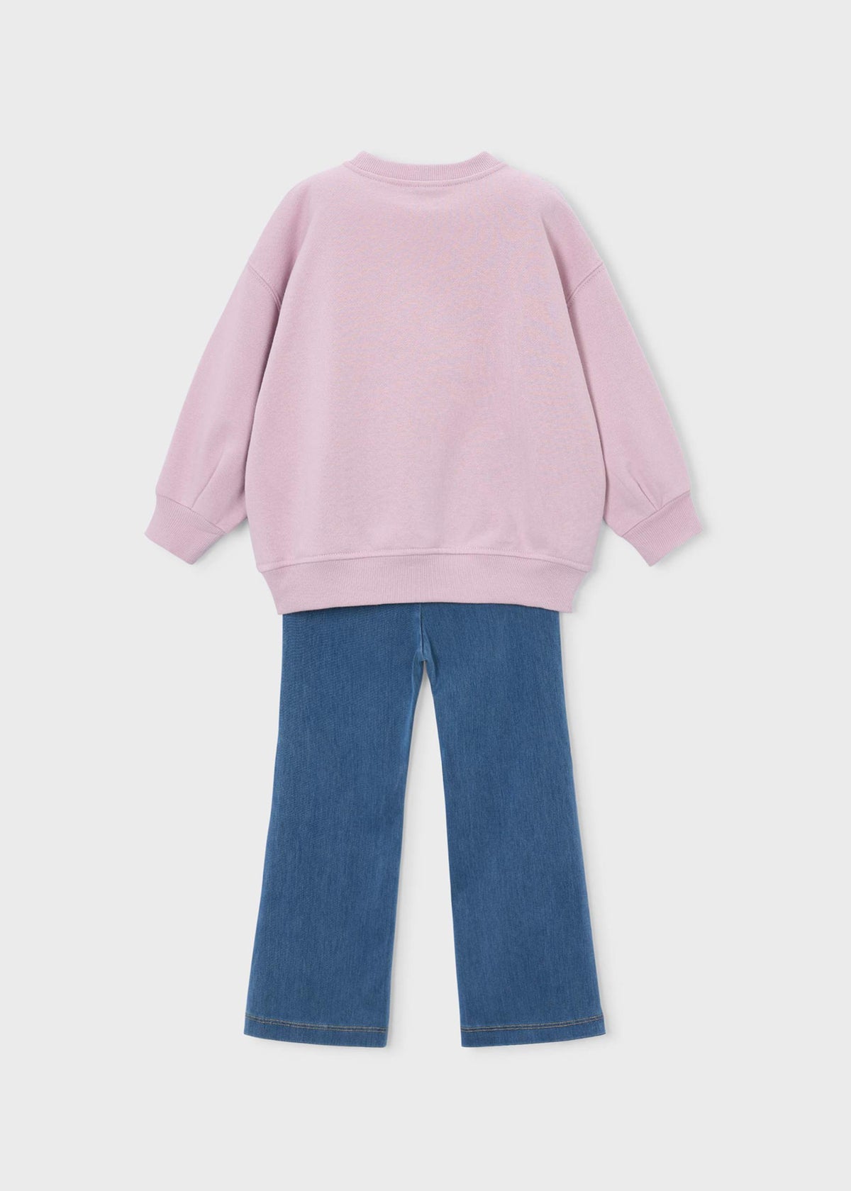 Girls' flare leggings and sweatshirt set