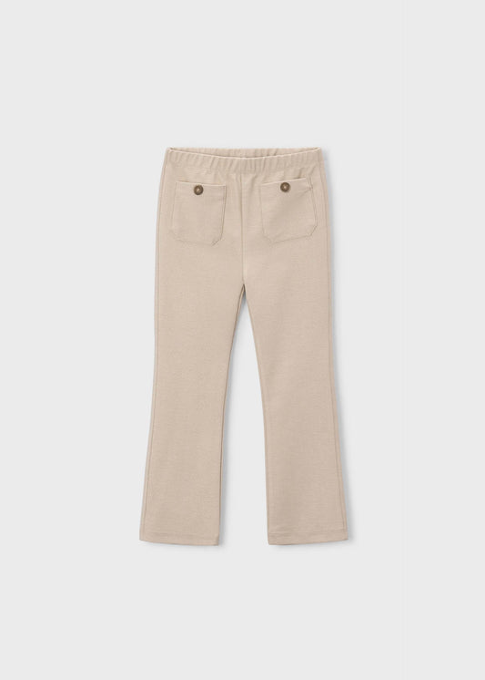 Girls' flare leggings with pockets