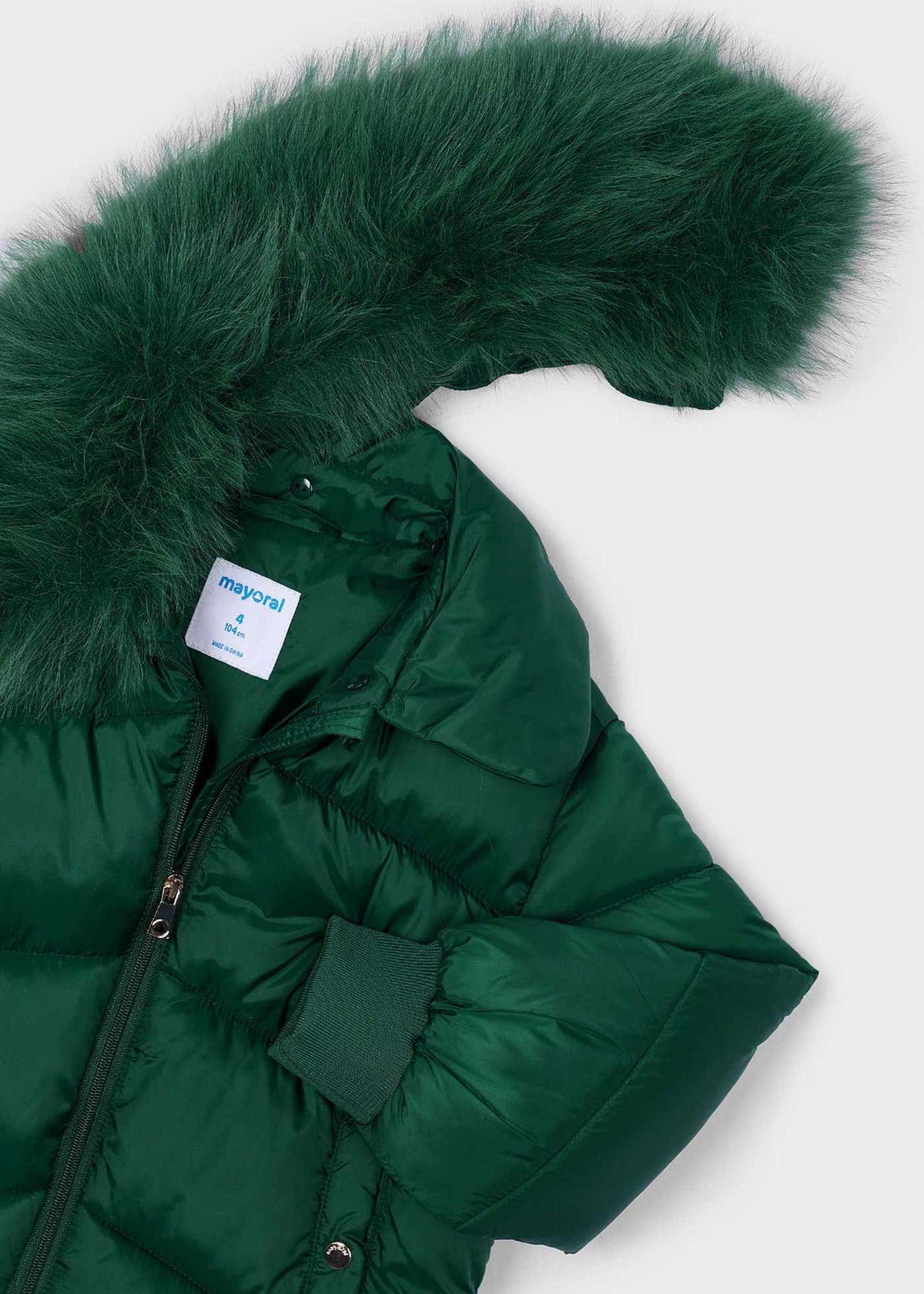 Girls' fur-trimmed coat