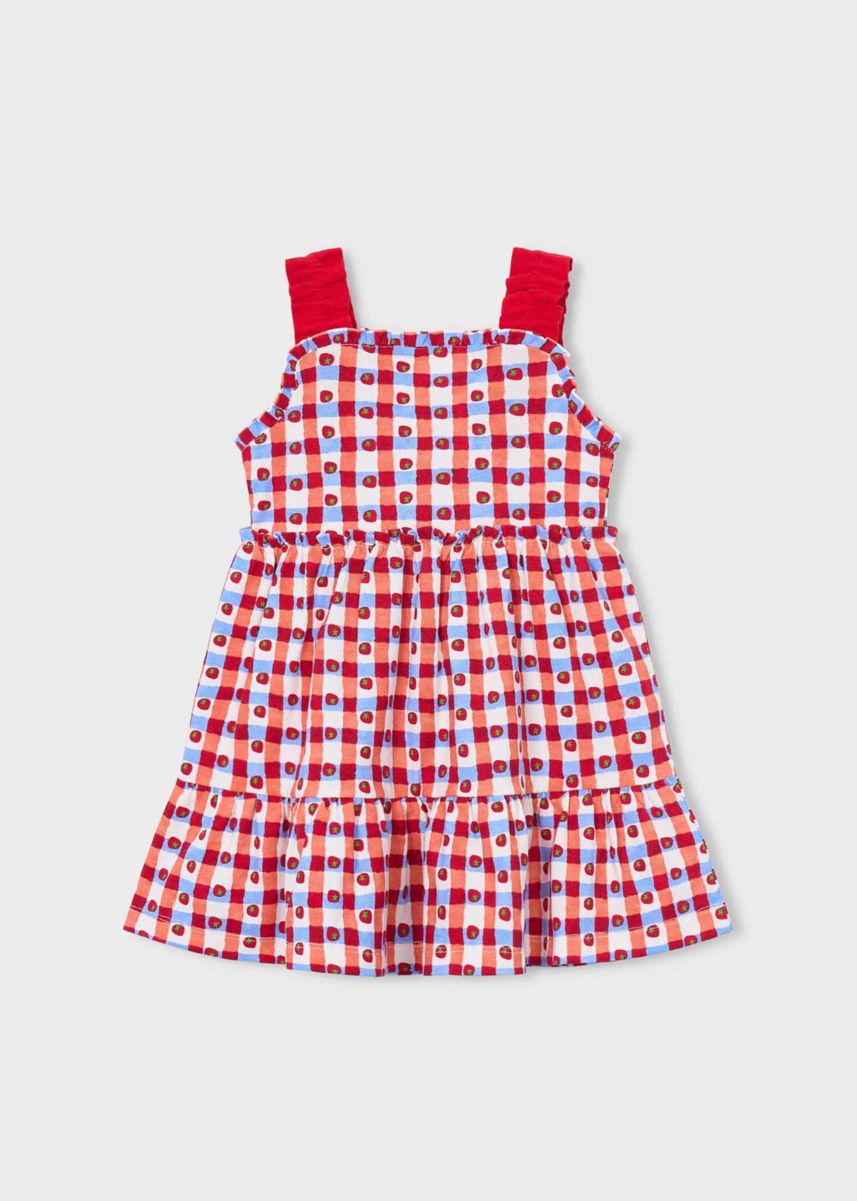 Girls' gingham print dress