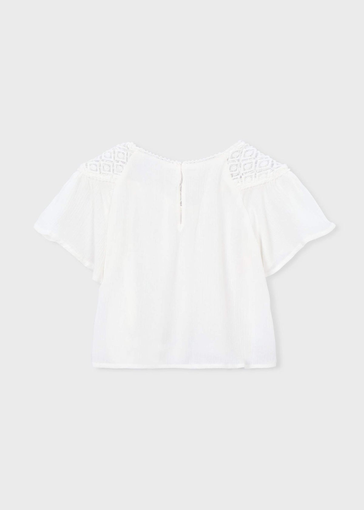 Girls' guipure lace blouse