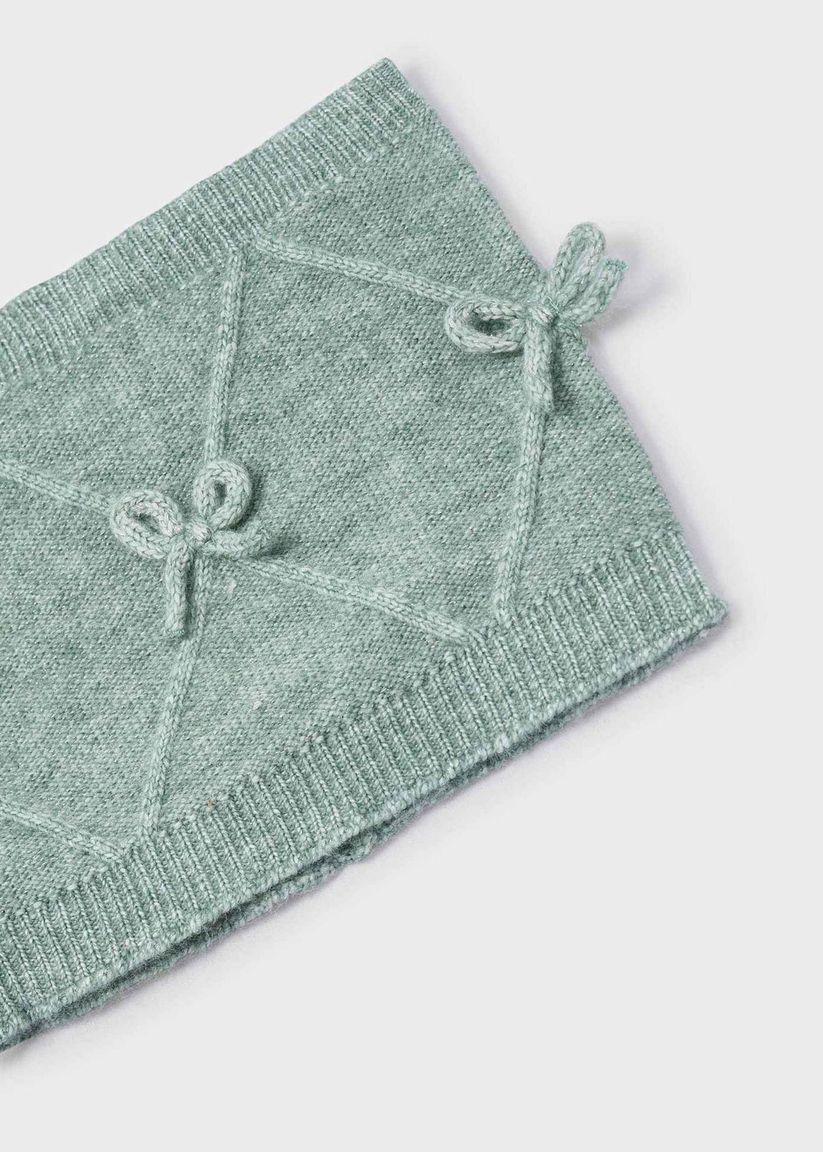 Girls' hat and scarf set with bow detail