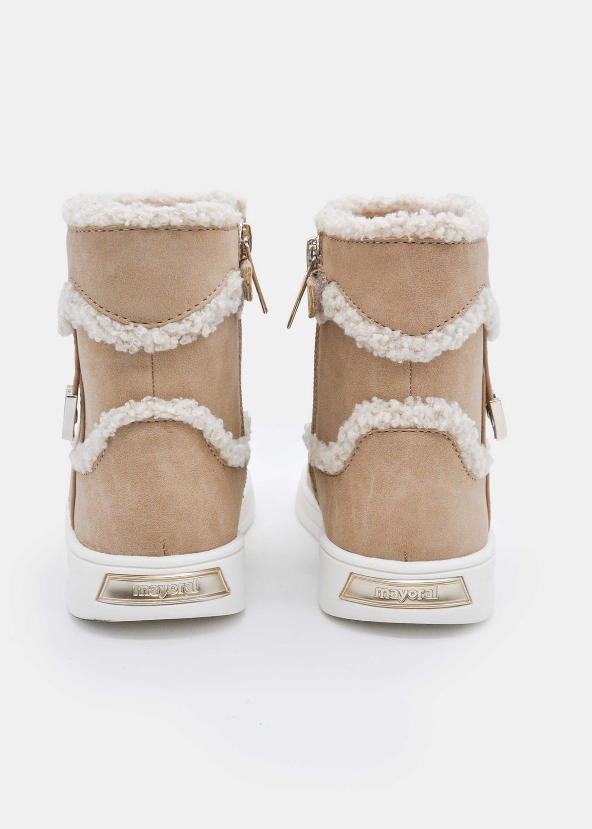 Herzförmige Fell-Stiefeletten für Mädchen