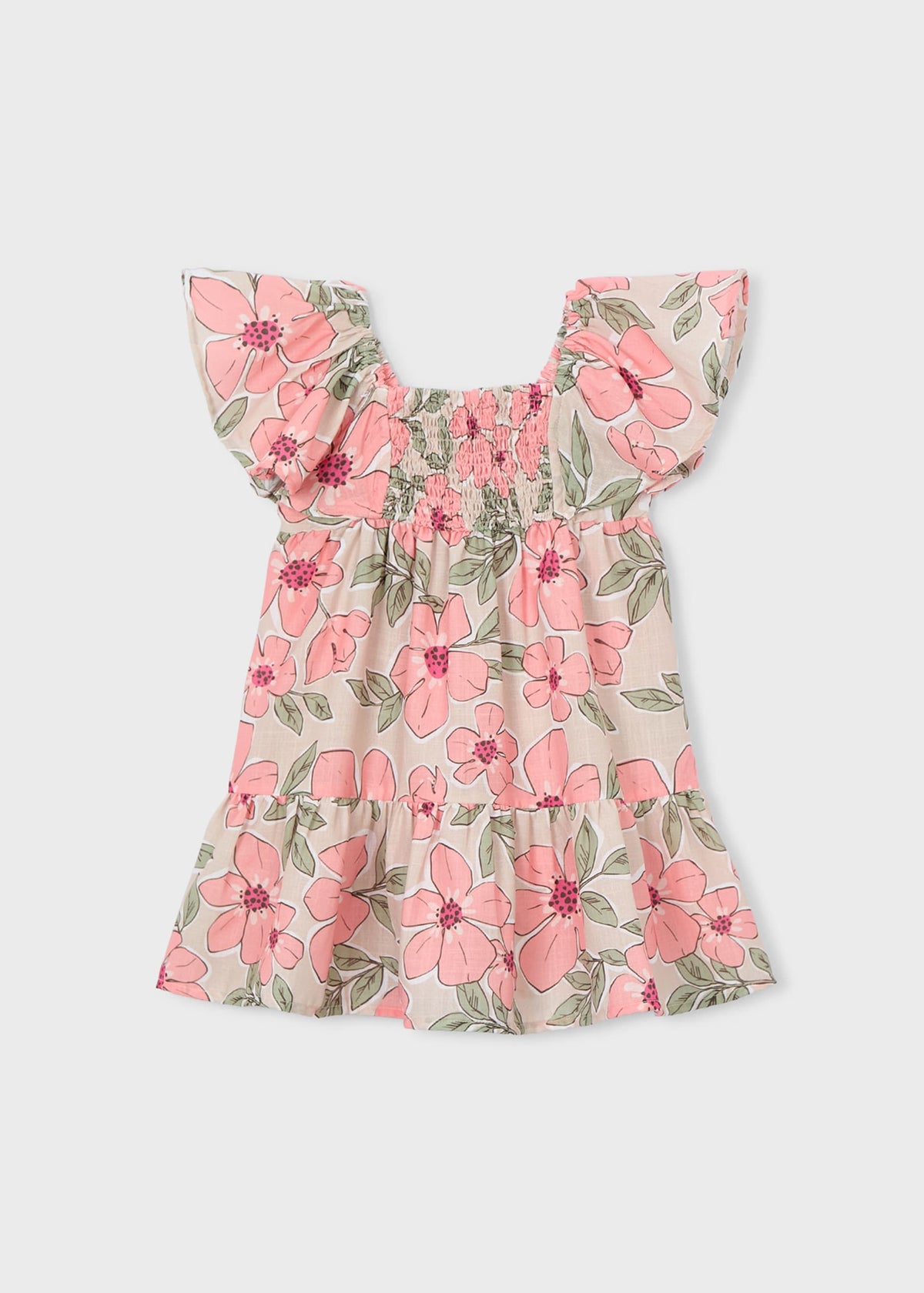 Girl's honeycomb print dress