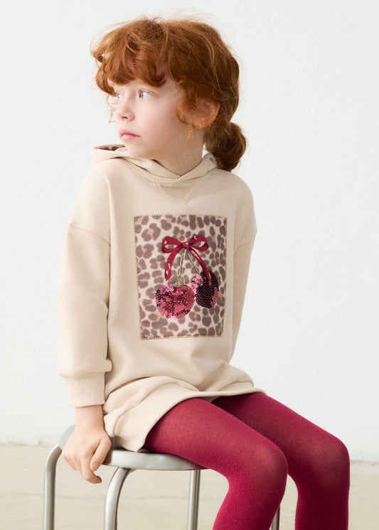 Girls' hooded sweatshirt dress