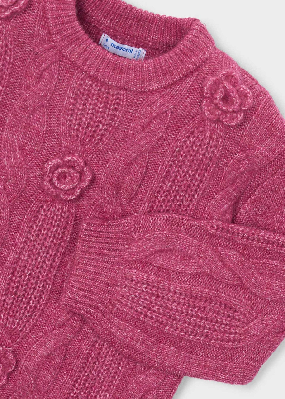 Girls' jumper with flower appliqué