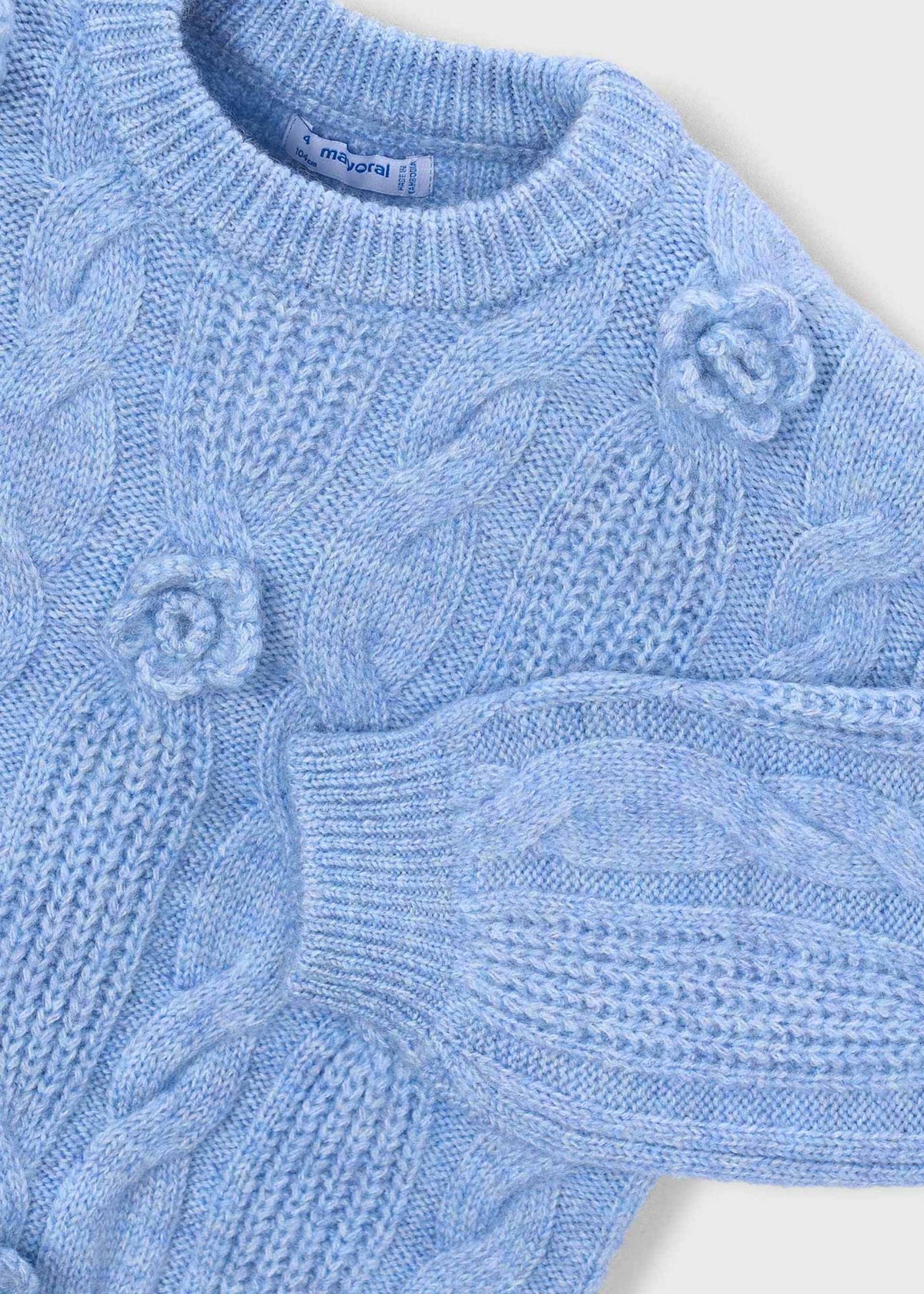 Girls' jumper with flower appliqué