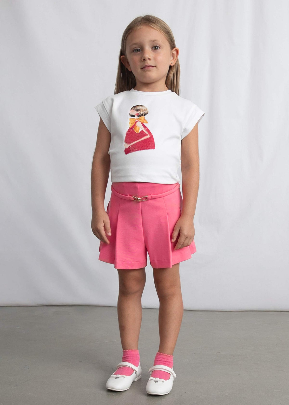 Girls' knit shorts