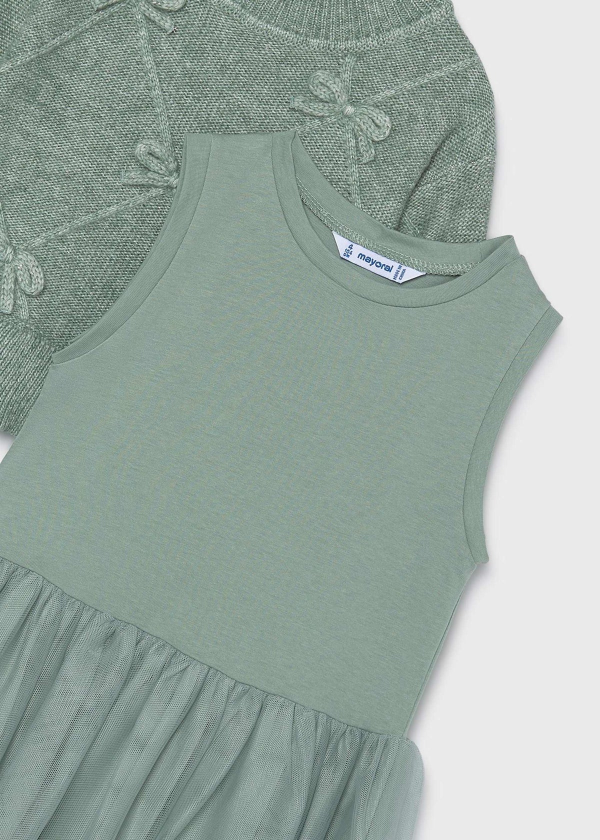 Strickkleid für Mädchen mit Schleifen