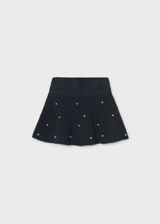 Girls' knitted skirt with pearls