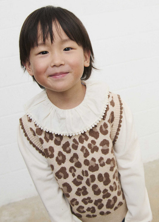 Girls' knitted waistcoat