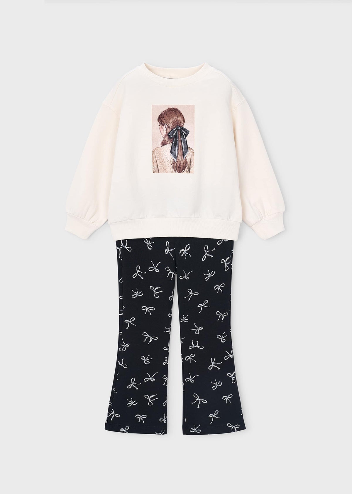 Girls' leggings and sweatshirt set