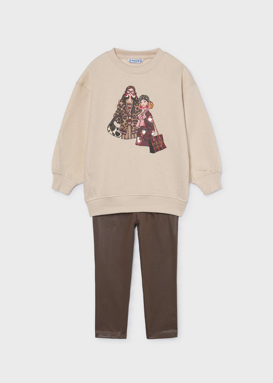 Set aus Leggings und Sweatshirt für Mädchen