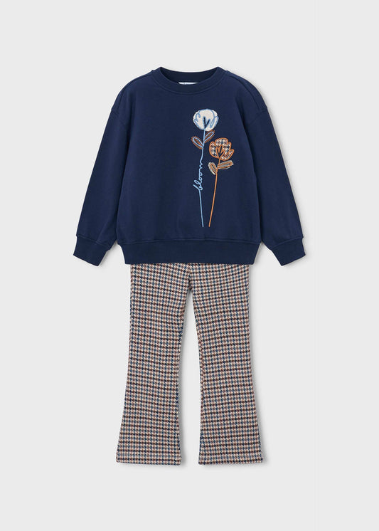 Girls' leggings and sweatshirt set