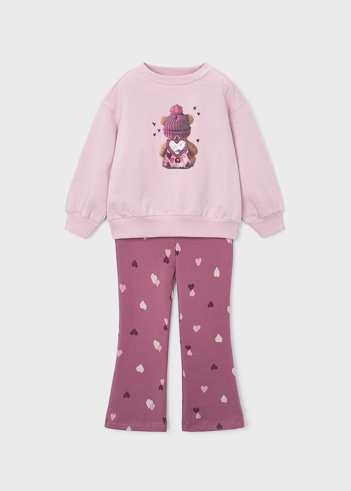Girls' leggings and sweatshirt set