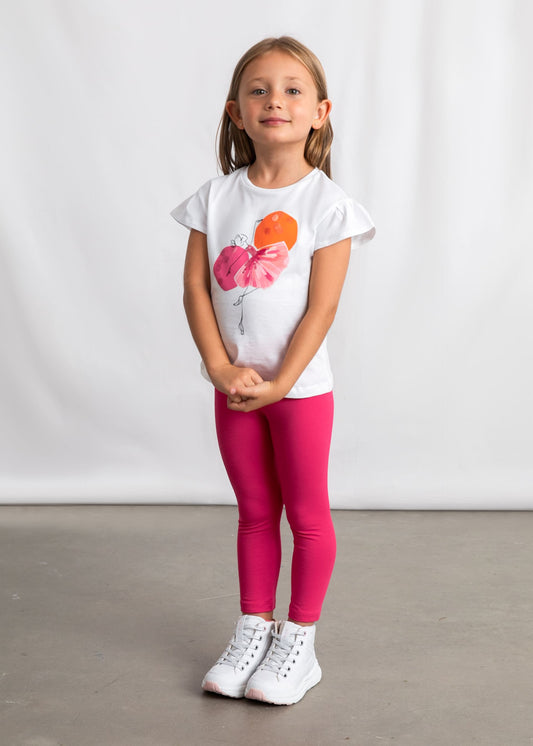 Girls' leggings and T-shirt set