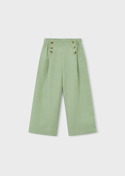 Girls' long button-up pants