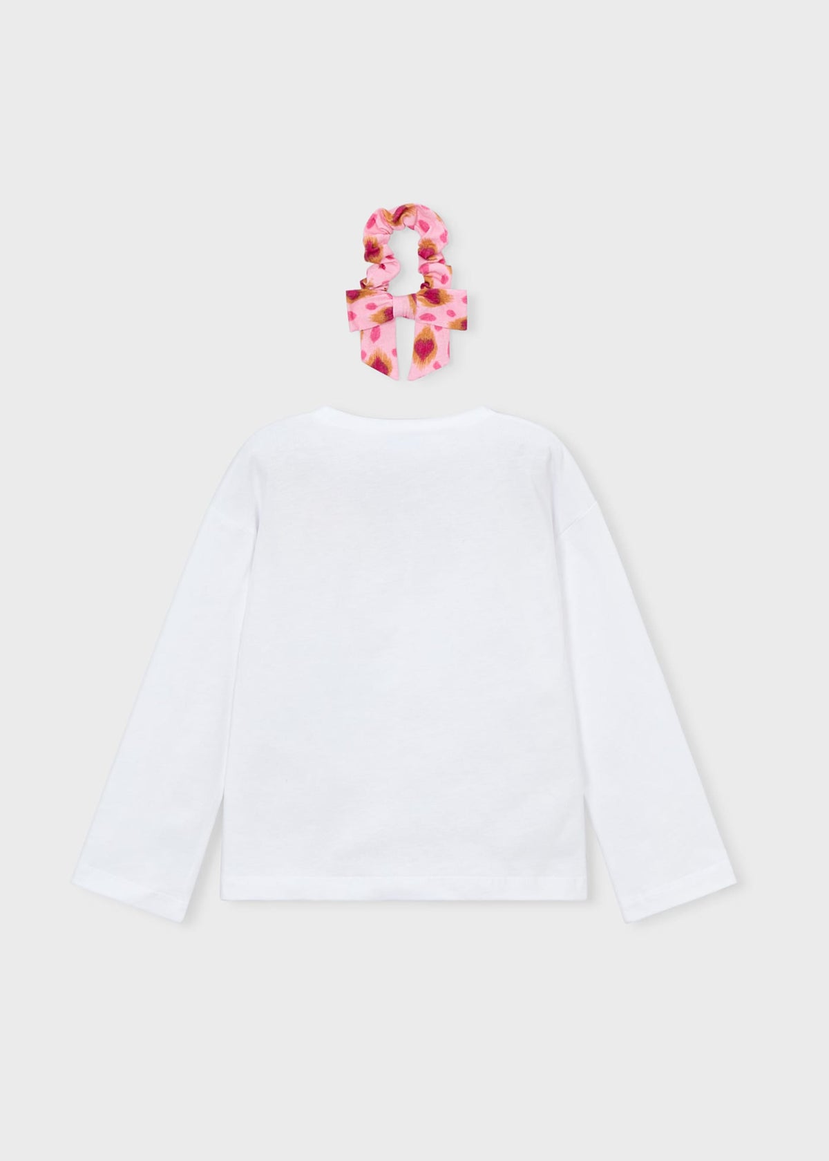 Girls long sleeved T-shirt with scrunchie