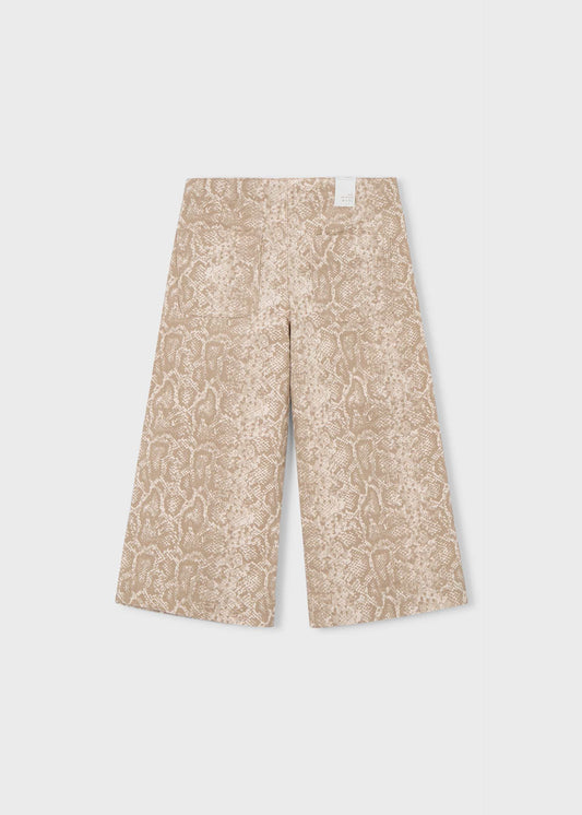 Girls' long twill trousers