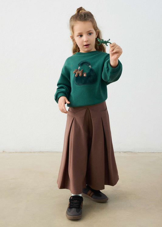Girls' midi skirt-trousers