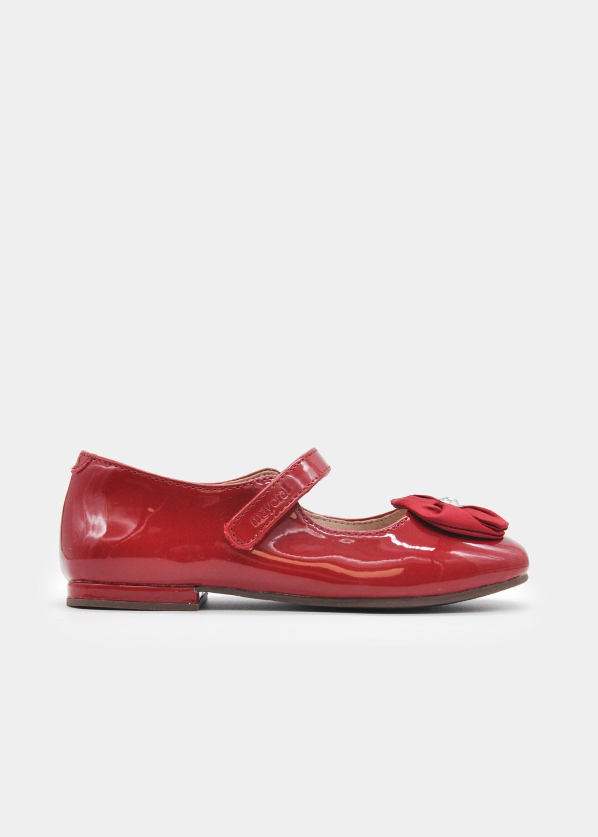 Girls' patent leather Mary Janes with a flower