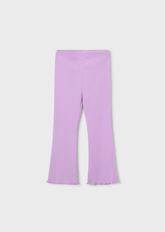Girls' ribbed flare leggings