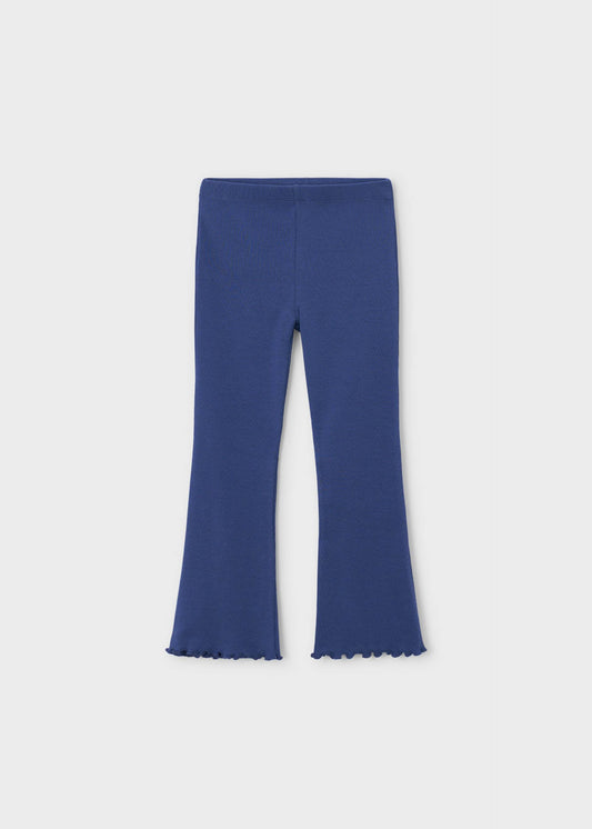 Girls' ribbed flare leggings
