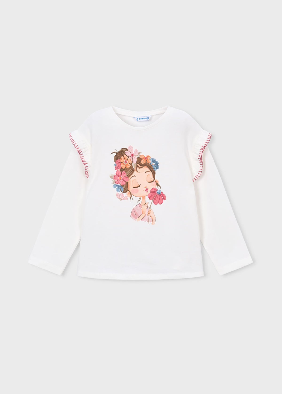T-Shirt mit Rüschenärmeln für Mädchen