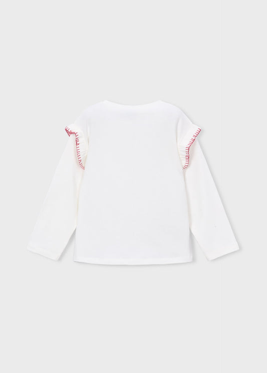 T-Shirt mit Rüschenärmeln für Mädchen