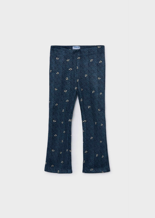 Girls' suede-effect flared leggings