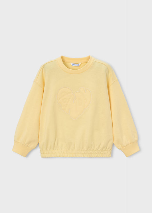 Girls' sweatshirt with embroidered letters
