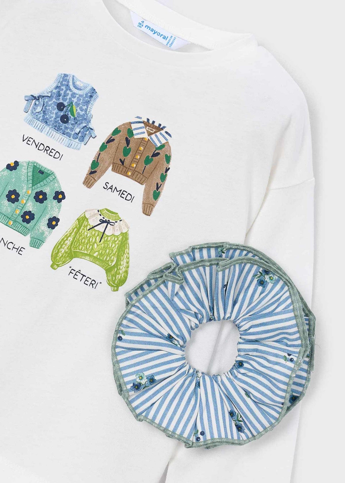 Mädchen-T-Shirt mit Haargummi