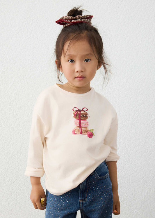 Girls' T-shirt with hair tie