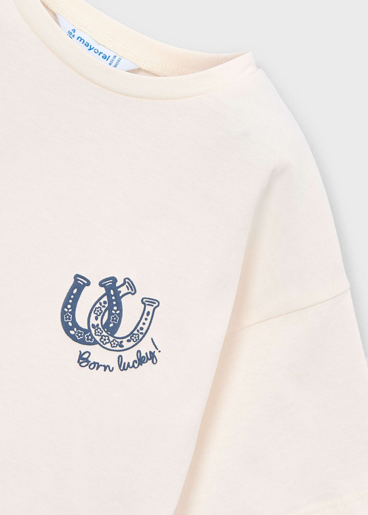 Girl's T-shirt with printed scarf